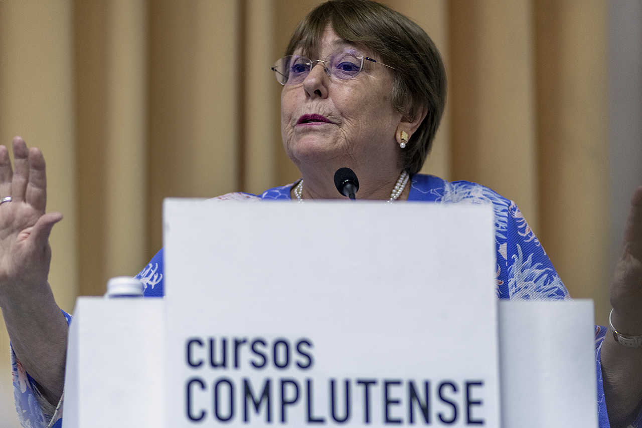 Michelle Bachelet, durante su conferencia
