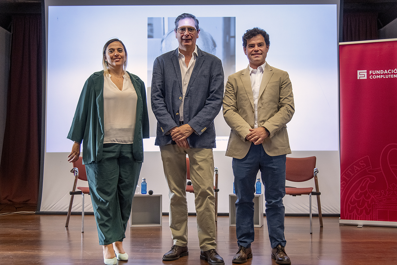 Guadalupe Sabio, Miguel Ángel Alario y César Nombela Arrieta, vicepresidente de la Fundación Carmen y Severo Ochoa