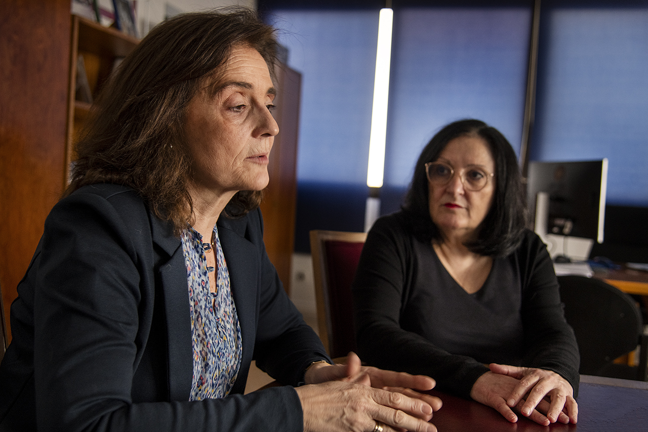 La directora del Instituto de Magnetismo Aplicado, Pilar Marín Palacios, y la secretaria académica, Patricia de la Presa