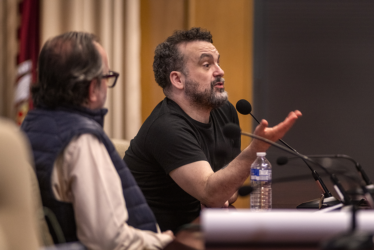 Nacho Vigalondo, en la Facultad de Ciencias de la Información