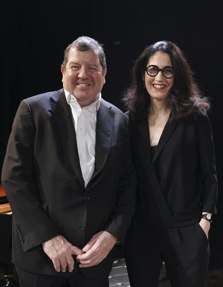 El director musical Ivor Bolton y Mariame Clément, directora de escena