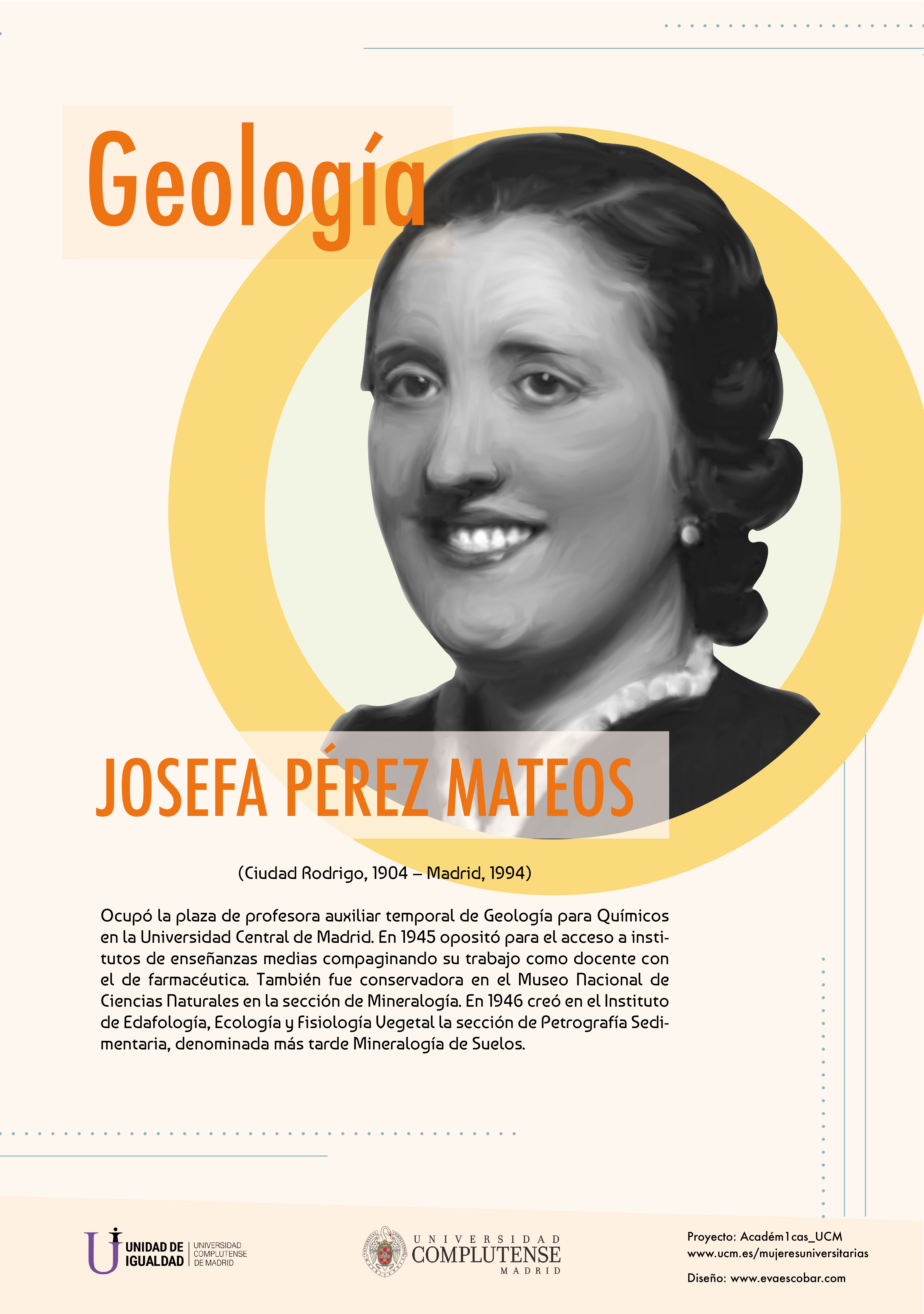 Cartel informativo sobre Josefa Pérez Mateos