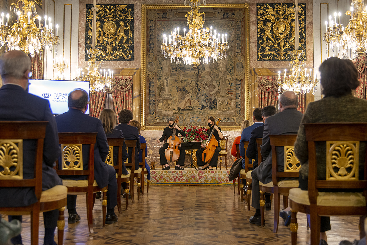 El comedor de gala del Palacio Real ha acogido la presentación de la Temporada de Música Clásica de Patrimonio Nacional para 2021