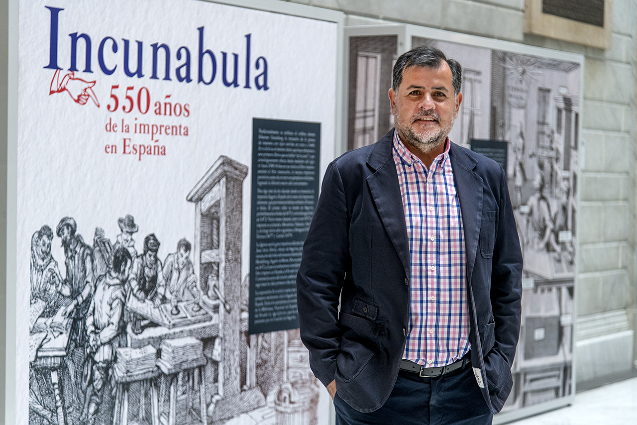 Fermín de los Reyes Gómez, comisario de la muestra "Incunabula. 550 años de la imprenta en España"