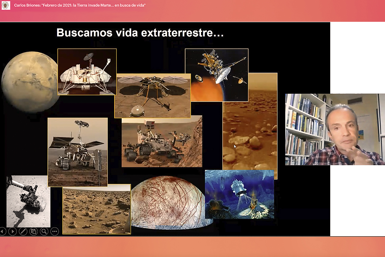Carlos Briones impartió una sesión sobre las últimas misiones a Marte