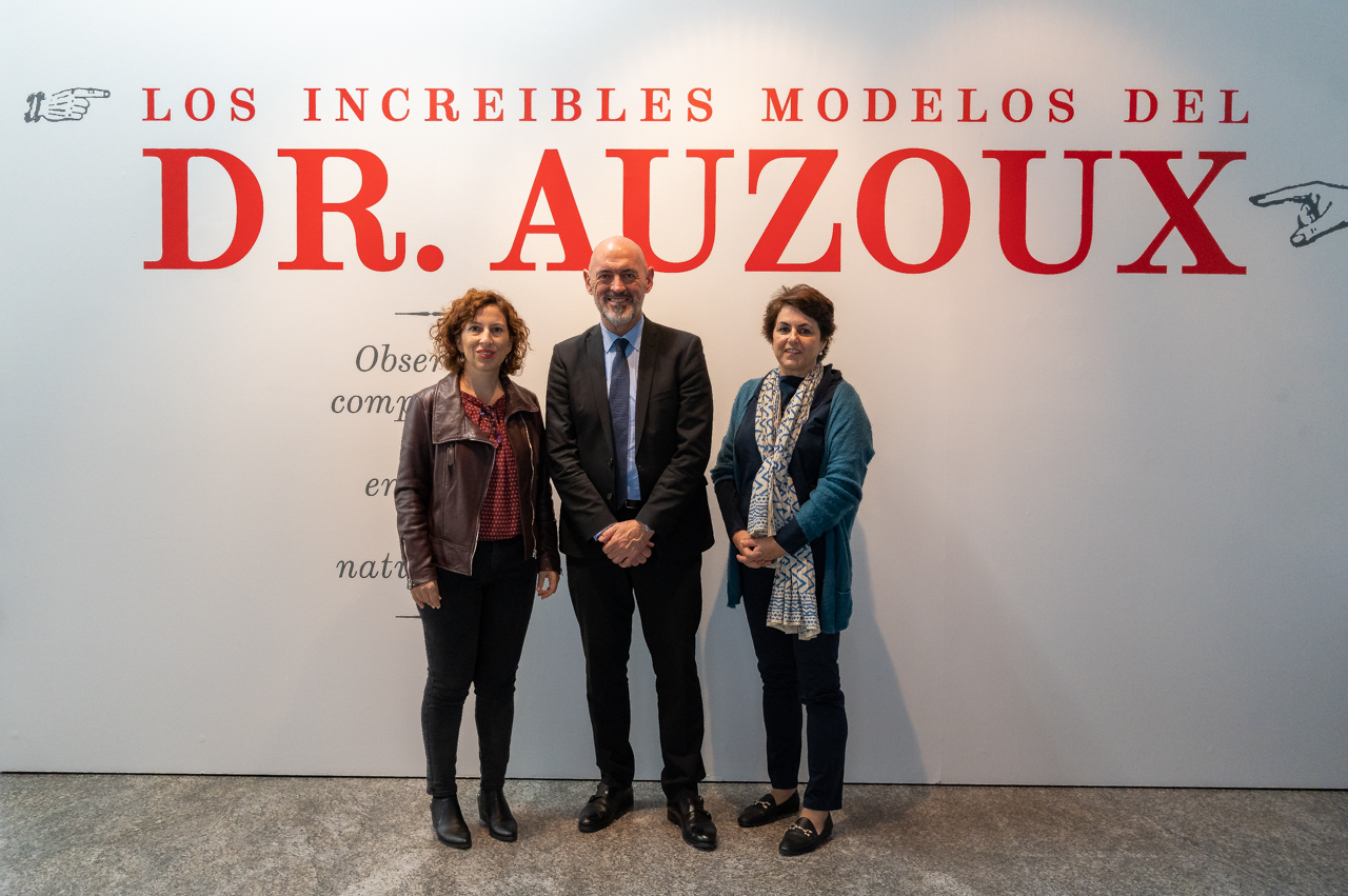 Carmen Pérez Antolin, Joaquín Goyache e Isabel García Fernández, en el c arte c